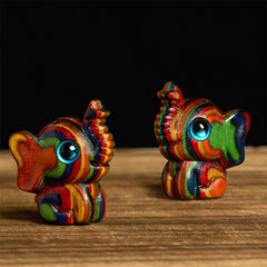 Wisdom & Strength Mini Elephant Carving Set 2PCS