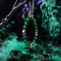 Mystic Serpent Green Obsidian Bracelet - Cerapoet