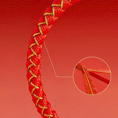 2025 Year of the Snake Handcrafted Gold Red String Bracelet Amulet - Cerapoet