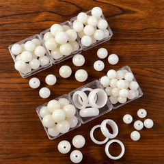 Quiet Path White Bodhi Seed Beads for DIY Jewelry