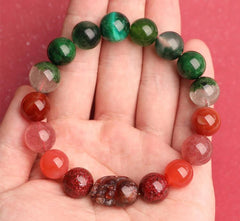 Feng Shui Fire & Wood Pixiu Bracelet For Wealth Luck Happiness Health - Cerapoet