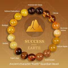 Feng Shui Five Elements colors Crystal and Agate Energy Bracelet - Cerapoet