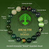 Feng Shui Five Elements colors Crystal and Agate Energy Bracelet - Cerapoet