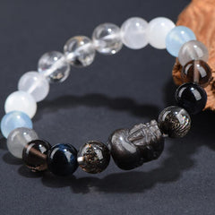 Feng Shui Gold & Water Pixiu Bracelet-Career Breakthrough - Cerapoet