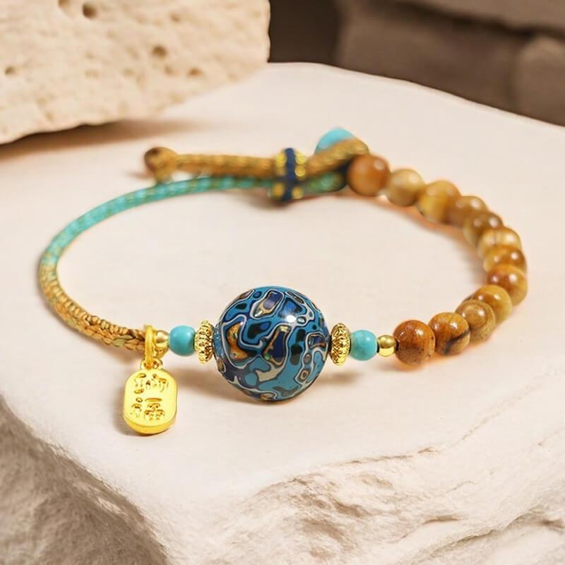 Great Lacquer · Gold Thread Sandalwood Bracelet - Cerapoet