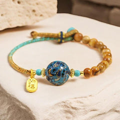 Great Lacquer · Gold Thread Sandalwood Bracelet - Cerapoet