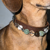 Luxury Pet Crystal Collar– Hand-Strung Natural Gemstone & Soft Vegan-Friendly Material