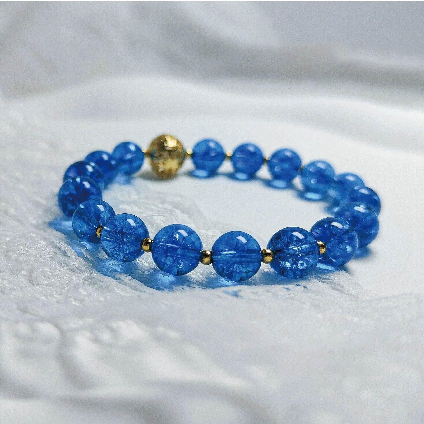 Maris Cordis Blue Crystal Bracelet - Erase Anxiety - Cerapoet