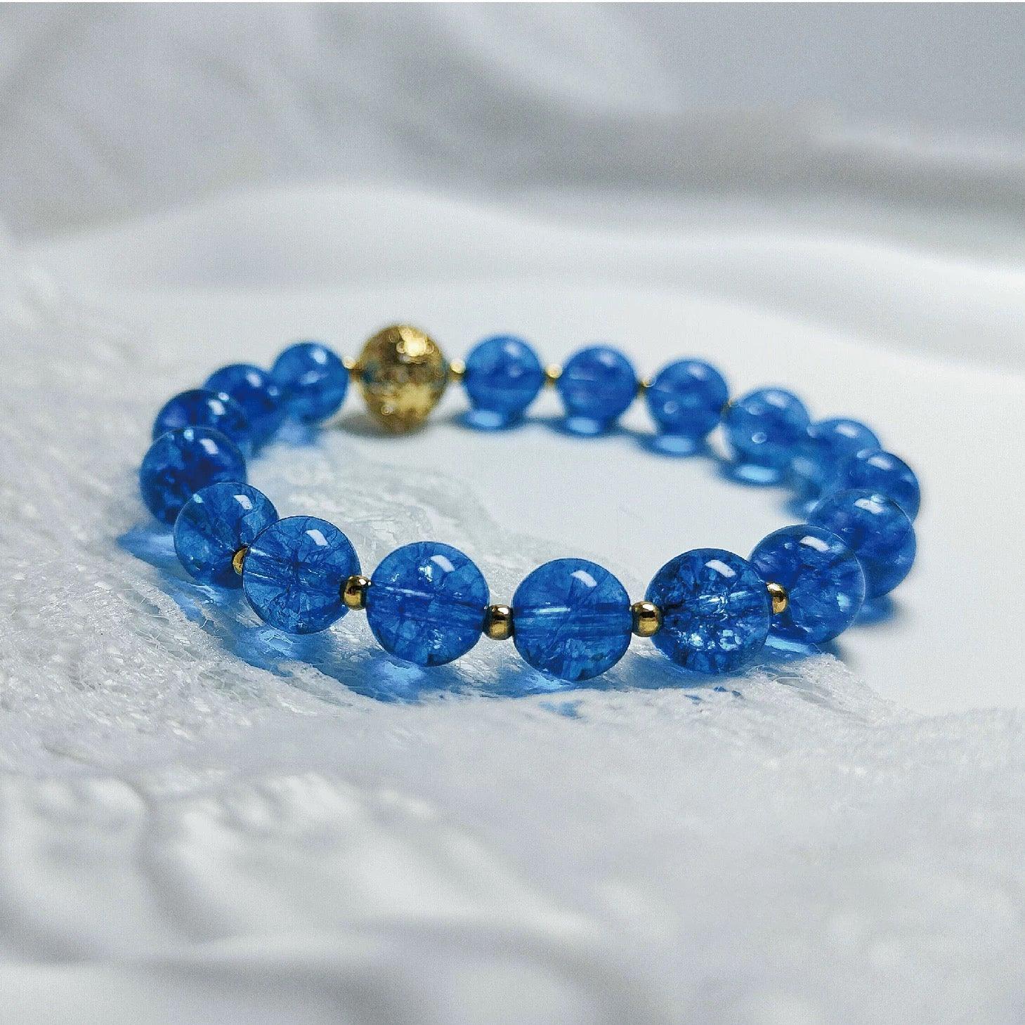 Maris Cordis Blue Crystal Bracelet - Erase Anxiety - Cerapoet