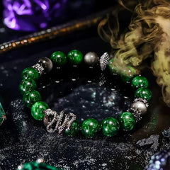 Mystic Serpent Green Obsidian Bracelet - Cerapoet