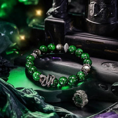 Mystic Serpent Green Obsidian Bracelet - Cerapoet