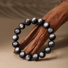Silver Obsidian Cat Eyes Fengshui Bracelet- Energy&Blessings - Cerapoet