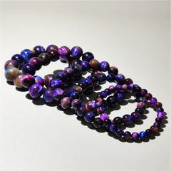 Starry Night Purple Tiger Eye Bracelet - Energy Activation - Cerapoet