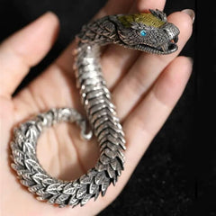 Year of the snake 2025 lucky snake god guardian bracelet for men - Cerapoet