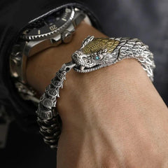 Year of the snake 2025 lucky snake god guardian bracelet for men - Cerapoet