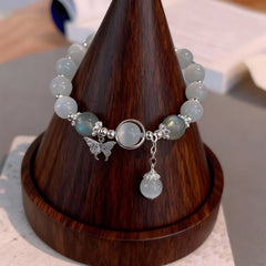 Serenity & Good Fortune Cat's Eye Butterfly Charm Bracelet