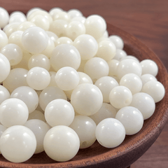 Quiet Path White Bodhi Seed Beads for DIY Jewelry