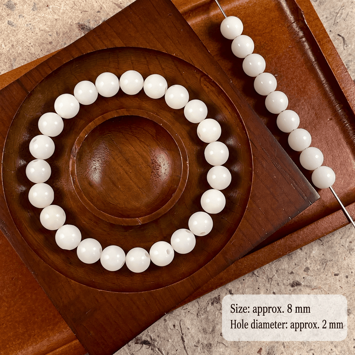 Quiet Path White Bodhi Seed Beads for DIY Jewelry