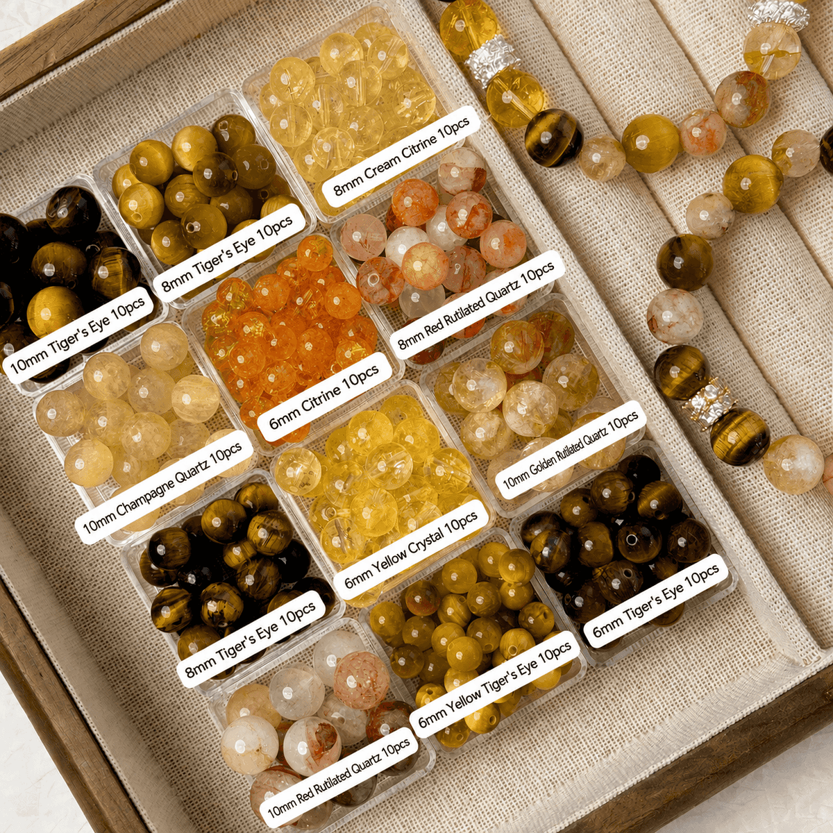 Golden Abundance DIY Gemstone Bracelet Kit
