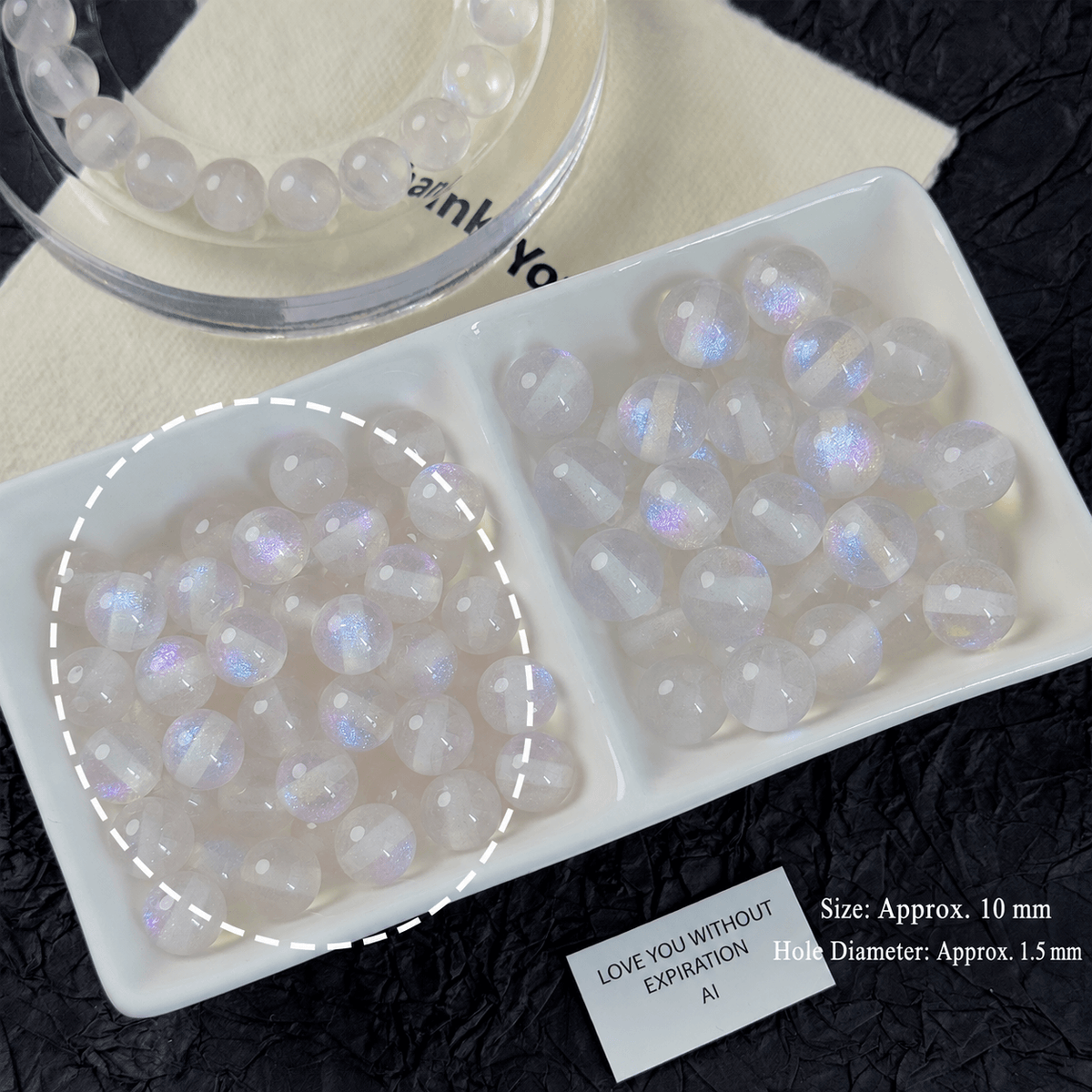 Moonlit Sonata Shimmer Resin Beads DIY Bracelet